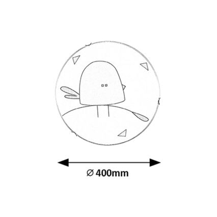 Rabalux - Plafondlamp voor kinderkamer, 2x E27 (max. 60W), 230V, Ø 40 cm