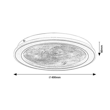 Rabalux - Dimbare LED-plafondlamp LED/24W/230V 3000-6500K Ø 40 cm + afstandsbediening