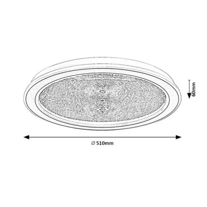 Rabalux - dimbare LED-plafondlamp LED/34W/230V 3000-6500K Ø 51 cm + afstandsbediening