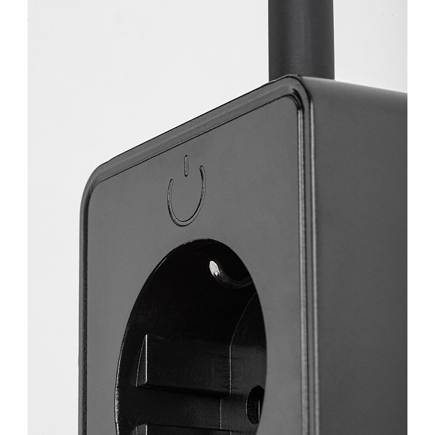 Rabalux - Dimbare zwarte LED-wandlamp LED/4W/230V met USB-poort voor in het stopcontact