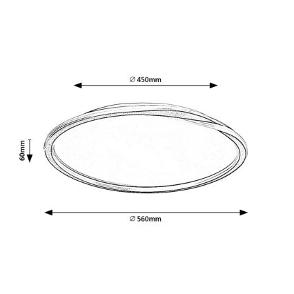 Rabalux - LED Plafondlamp LED/40W/230V diameter 56 cm goud