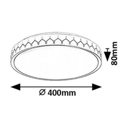 Rabalux - Dimbare LED plafondlamp LED/24W/230V 3000-6500K + afstandsbediening