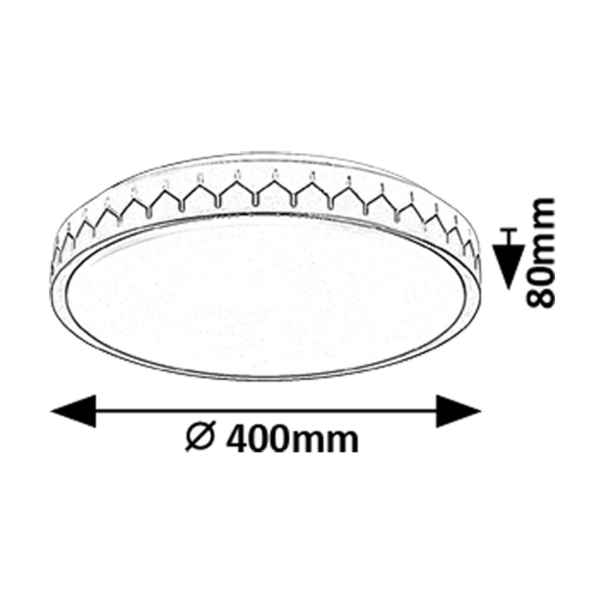 Rabalux - Dimbare LED plafondlamp LED/24W/230V 3000-6500K + afstandsbediening