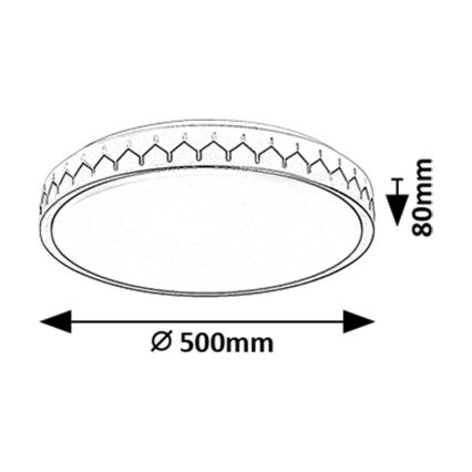 Rabalux - Dimbare LED plafondlamp LED/48W/230V 3000-6500K + afstandsbediening