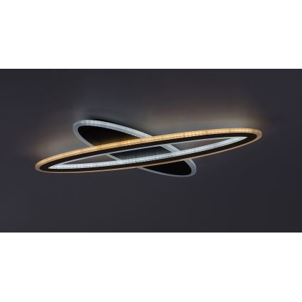 Rabalux - LED-dimbare plafondlamp LED/70W/230V 3000/4000/6000K zwart + afstandsbediening Ø 70 cm