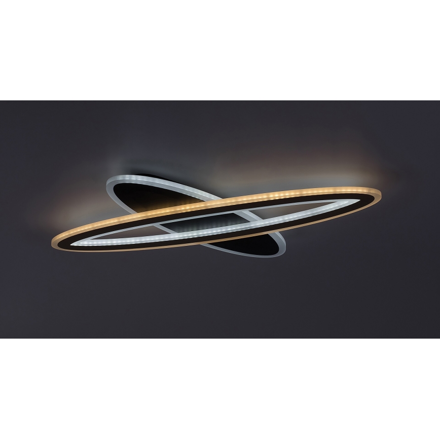 Rabalux - LED-dimbare plafondlamp LED/70W/230V 3000/4000/6000K zwart + afstandsbediening Ø 70 cm