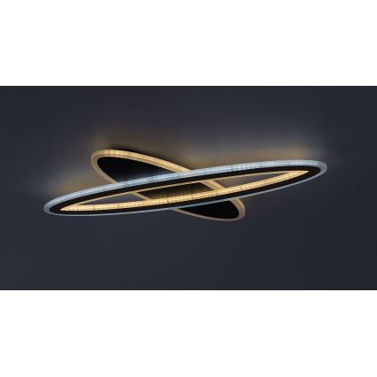 Rabalux - LED-dimbare plafondlamp LED/70W/230V 3000/4000/6000K zwart + afstandsbediening Ø 70 cm