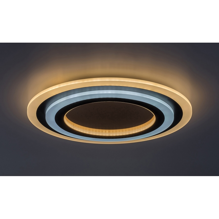 Rabalux - Dimbare LED Plafondlamp LED/56W/230V 3000/4000/6000K mat chroom/zwart + afstandsbediening
