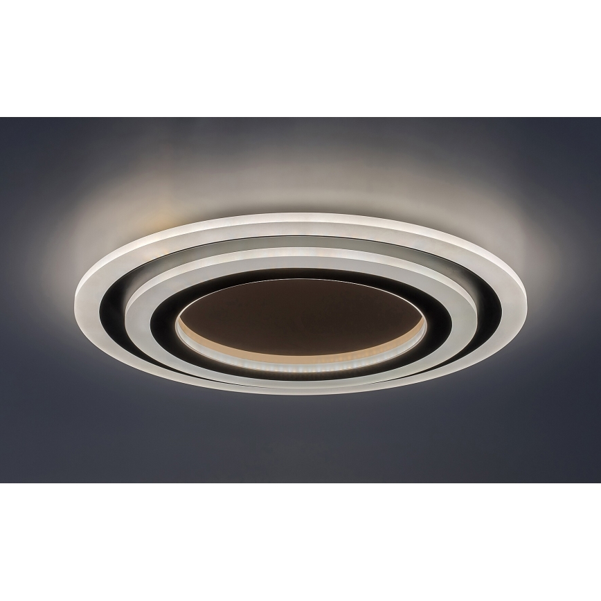Rabalux - Dimbare LED Plafondlamp LED/56W/230V 3000/4000/6000K mat chroom/zwart + afstandsbediening