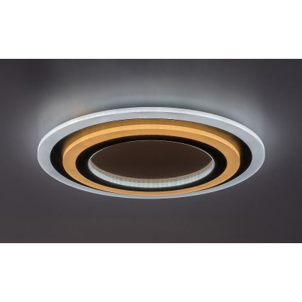 Rabalux - Dimbare LED Plafondlamp LED/56W/230V 3000/4000/6000K mat chroom/zwart + afstandsbediening
