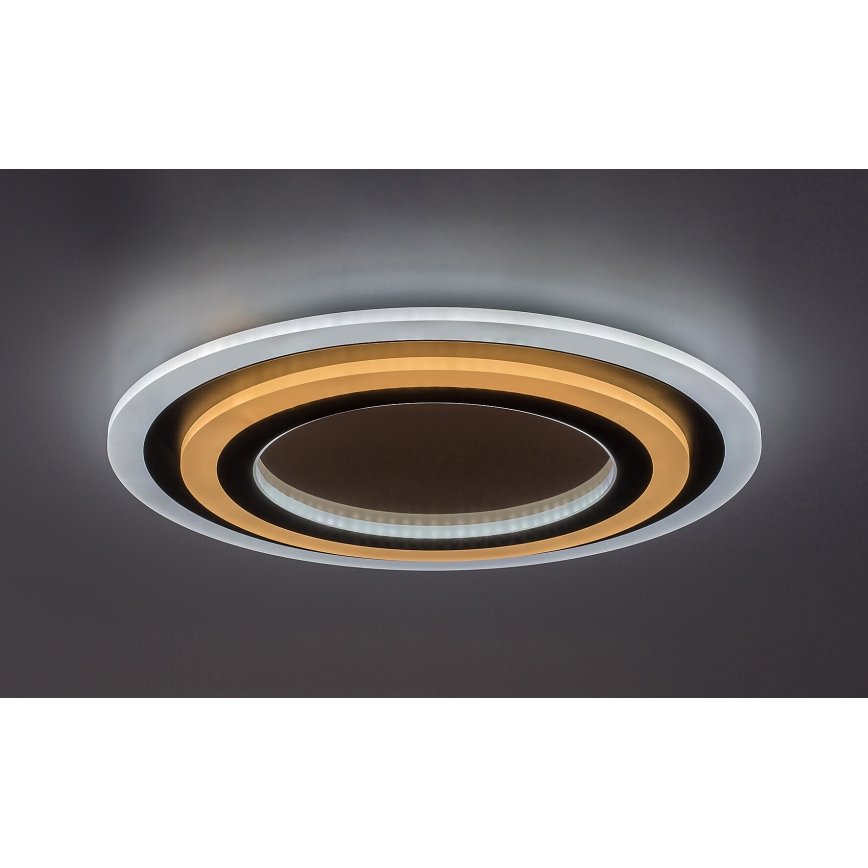 Rabalux - Dimbare LED Plafondlamp LED/56W/230V 3000/4000/6000K mat chroom/zwart + afstandsbediening