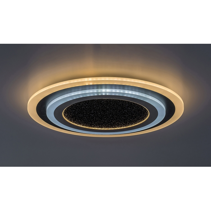 Rabalux - Dimbare LED Plafondlamp LED/56W/230V 3000/4000/6000K zwart + afstandsbediening