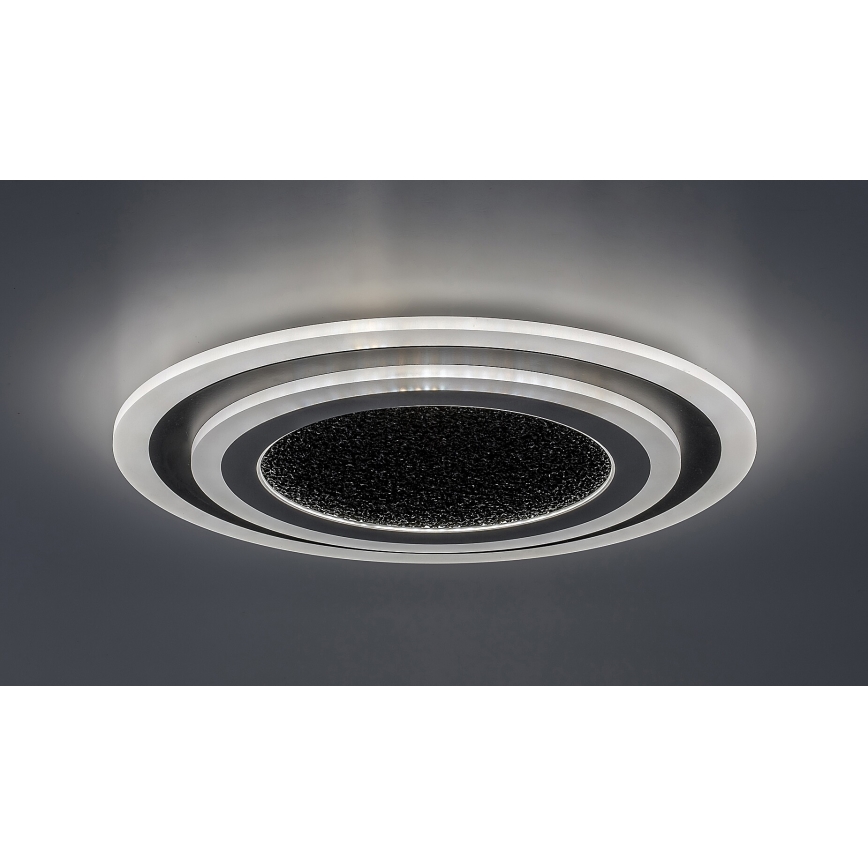 Rabalux - LED dimbare plafondlamp LED/56W/230V 3000/4000/6000K zwart + afstandsbediening Ø 45 cm