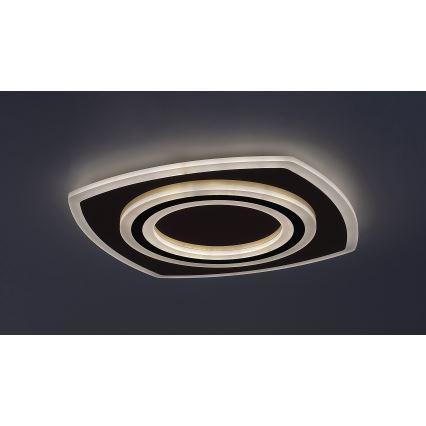 Rabalux - Dimbare LED Plafondlamp LED/60W/230V 3000/4000/6000K mat chroom/zwart + afstandsbediening