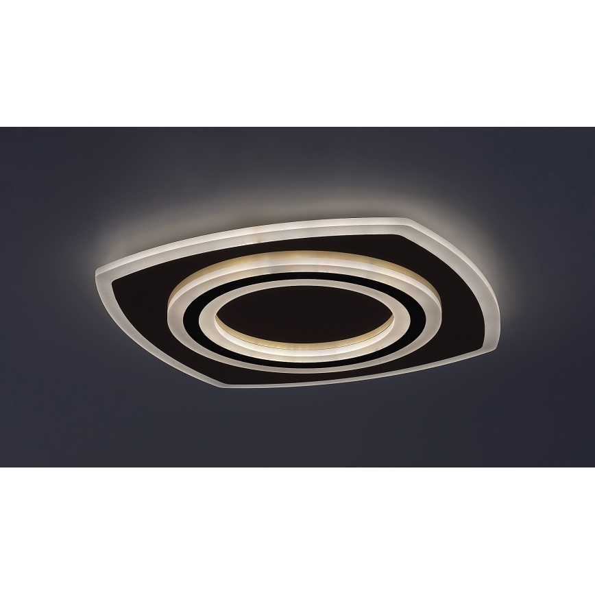 Rabalux - Dimbare LED Plafondlamp LED/60W/230V 3000/4000/6000K mat chroom/zwart + afstandsbediening