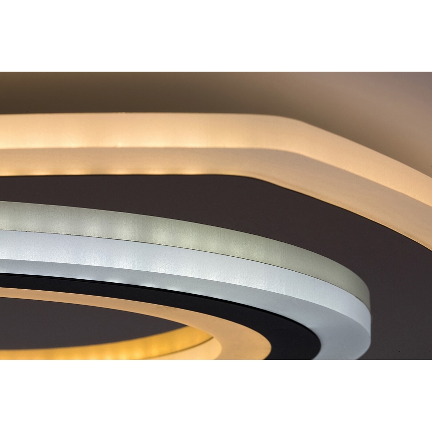 Rabalux - Dimbare LED Plafondlamp LED/60W/230V 3000/4000/6000K mat chroom/zwart + afstandsbediening