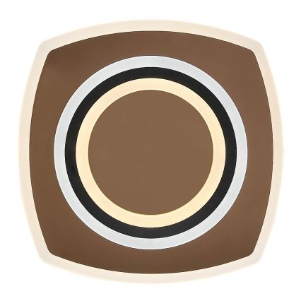 Rabalux - LED Dimbare plafondlamp LED/60W/230V 3000/4000/6000K mat chroom/zwart + afstandsbediening 48x48 cm