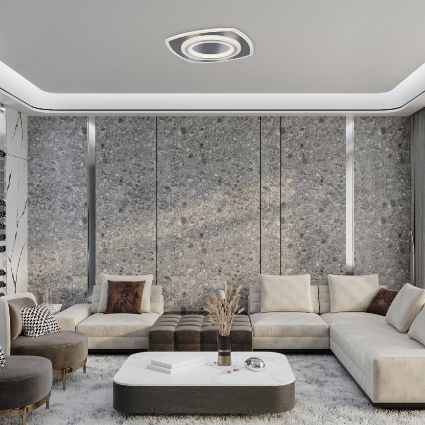 Rabalux - Dimbare LED Plafondlamp LED/60W/230V 3000/4000/6000K mat chroom + afstandsbediening