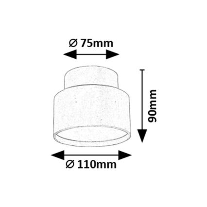 Rabalux - LED Plafondlamp LED/16W/230V 3000K zwart