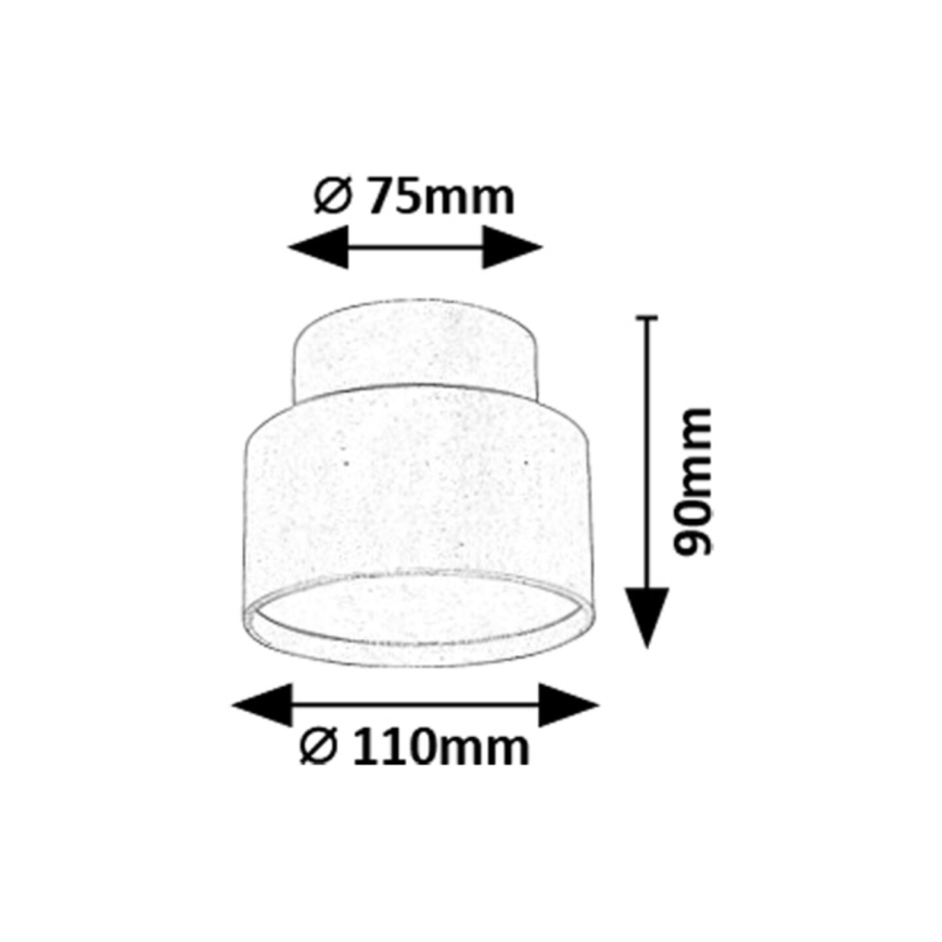 Rabalux - LED Plafondlamp LED/16W/230V 3000K zwart