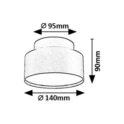 Rabalux - LED Plafondlamp LED/24W/230V 3000K zwart