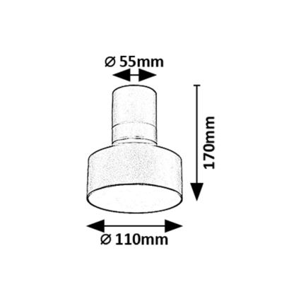 Rabalux - LED Plafondlamp LED/10W/230V 3000K zwart