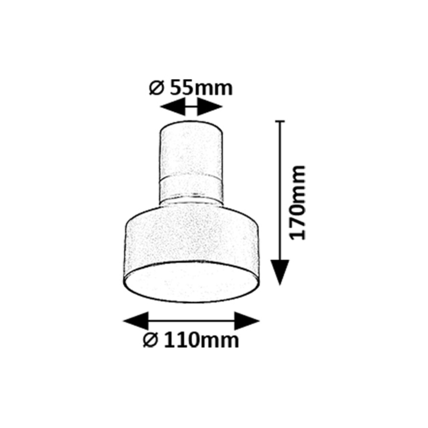 Rabalux - LED Plafondlamp LED/10W/230V 3000K zwart