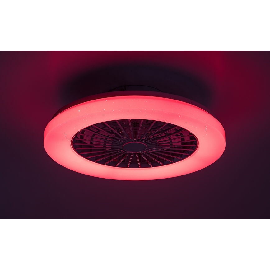 Rabalux - LED RGB Dimbare plafondlamp met ventilator LED/48W/230V 3000-6500K + afstandsbediening