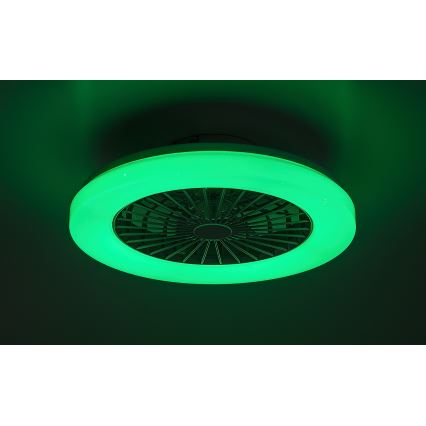 Rabalux - LED RGB Dimbare plafondlamp met ventilator LED/48W/230V 3000-6500K + afstandsbediening