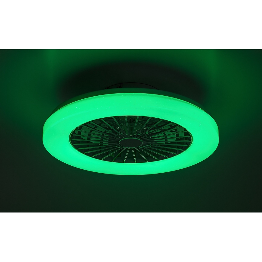 Rabalux - LED RGB Dimbare plafondlamp met ventilator LED/48W/230V 3000-6500K + afstandsbediening