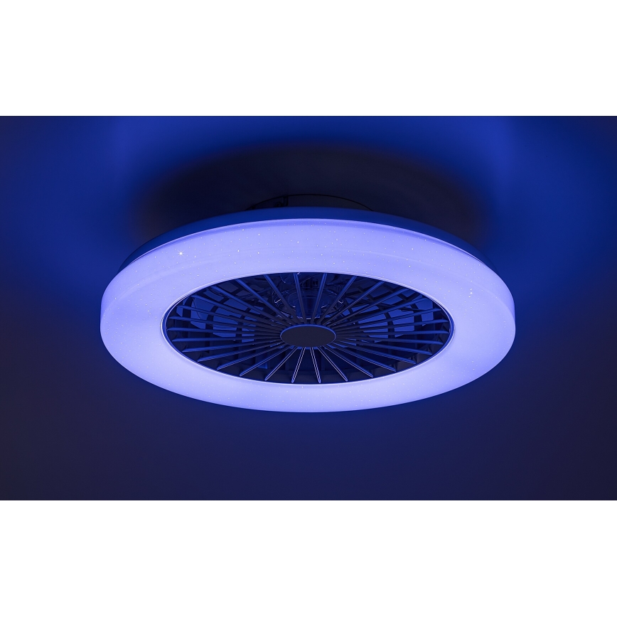 Rabalux - LED RGB Dimbare plafondlamp met ventilator LED/48W/230V 3000-6500K + afstandsbediening