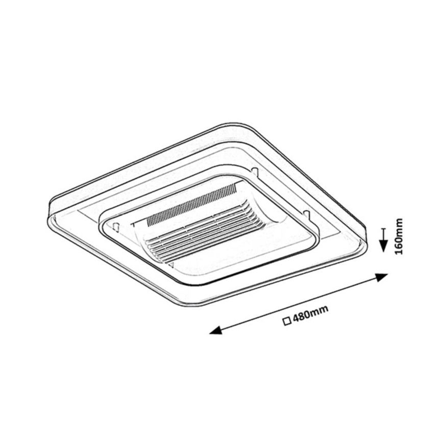Rabalux - LED Dimbare plafondlamp met ventilator LED/50W/230V 3000/4000/6000K Wi-Fi + afstandsbediening