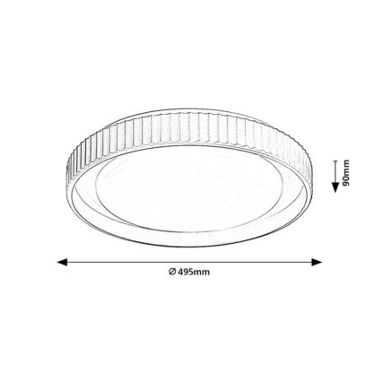 Rabalux - Dimbare LED-plafondlamp LED/48W/230V 3000-6500K Ø 49,5 cm + afstandsbediening