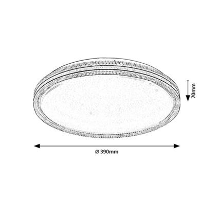 Rabalux - Dimbare LED-plafondlamp LED/34W/230V 3000-6500K Ø 39 cm + afstandsbediening
