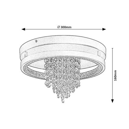 Rabalux - LED-plafondlamp, 20W/230V, instelbare kleurtemperatuur 3000/3500/4000K, Ø 30 cm