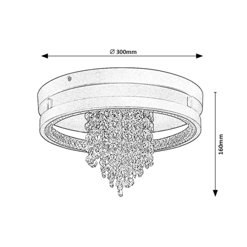 Rabalux - LED-plafondlamp, 20W/230V, instelbare kleurtemperatuur 3000/3500/4000K, Ø 30 cm