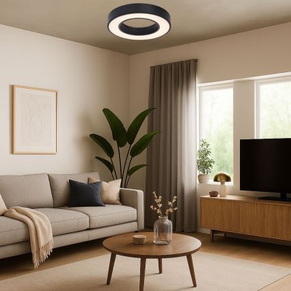 Rabalux - LED plafondlamp LED/24W/230V 3000/4000/6500K Ø 40 cm zwart
