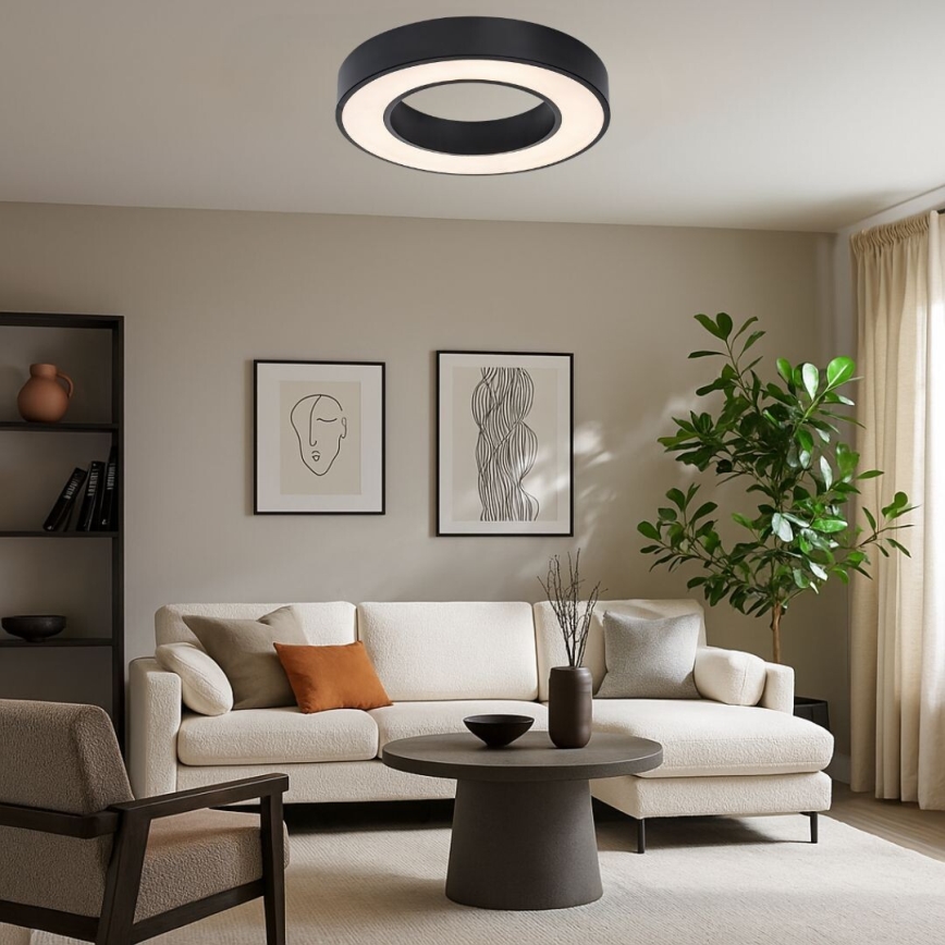 Rabalux - LED dimbare plafondlamp LED/45W/230V 3000-6500K Ø 60 cm zwart + afstandsbediening