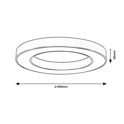 Rabalux - LED dimbare plafondlamp LED/45W/230V 3000-6500K Ø 60 cm zwart + afstandsbediening