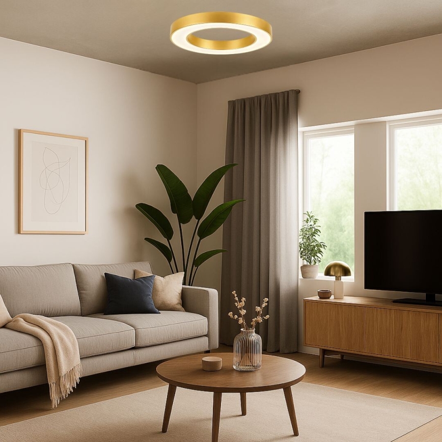 Rabalux - LED-plafondlamp LED/24W/230V 3000/4000/6500K Ø 40 cm goudkleurig