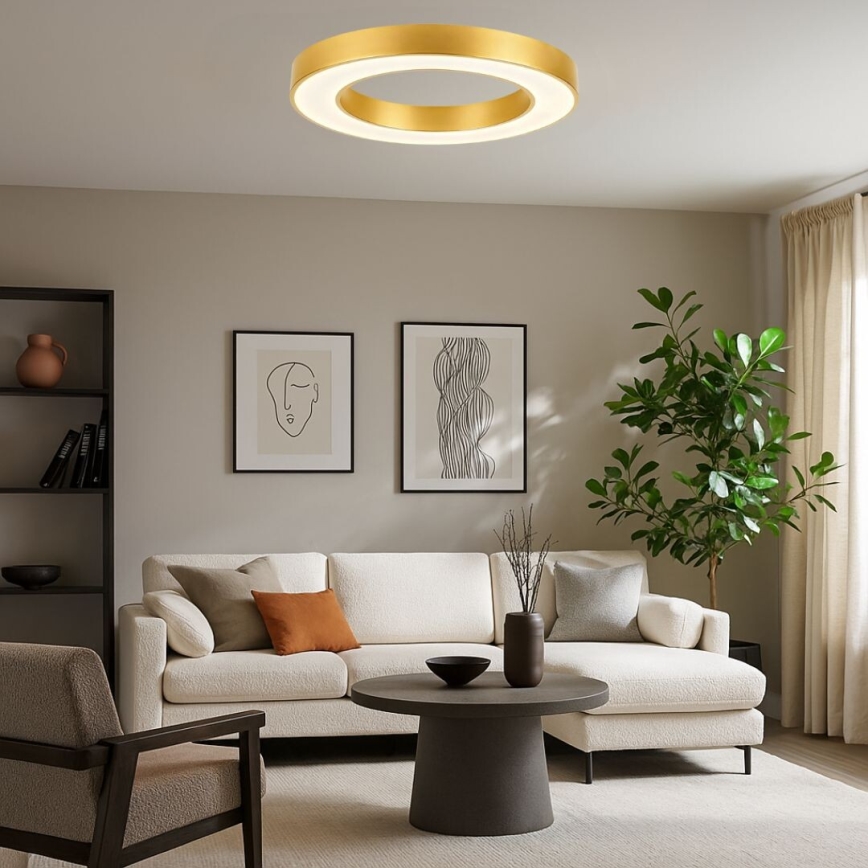 Rabalux - LED-dimbare plafondlamp LED/45W/230V 3000-6500K Ø 60 cm goudkleurig + afstandsbediening