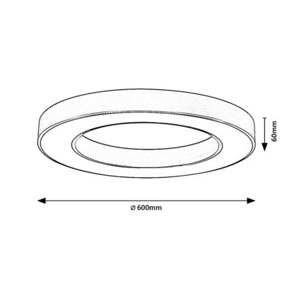 Rabalux - LED-dimbare plafondlamp LED/45W/230V 3000-6500K Ø 60 cm goudkleurig + afstandsbediening