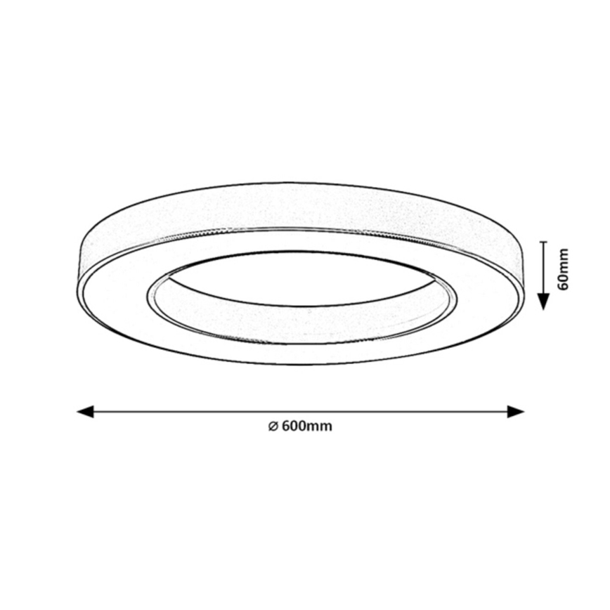 Rabalux - LED-dimbare plafondlamp LED/45W/230V 3000-6500K Ø 60 cm goudkleurig + afstandsbediening