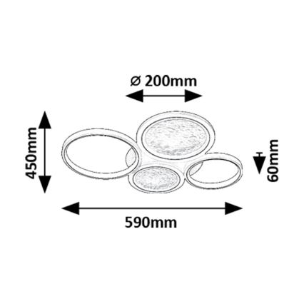 Rabalux - Dimbare LED plafondlamp LED/40W/230V 3000-6500K + afstandsbediening