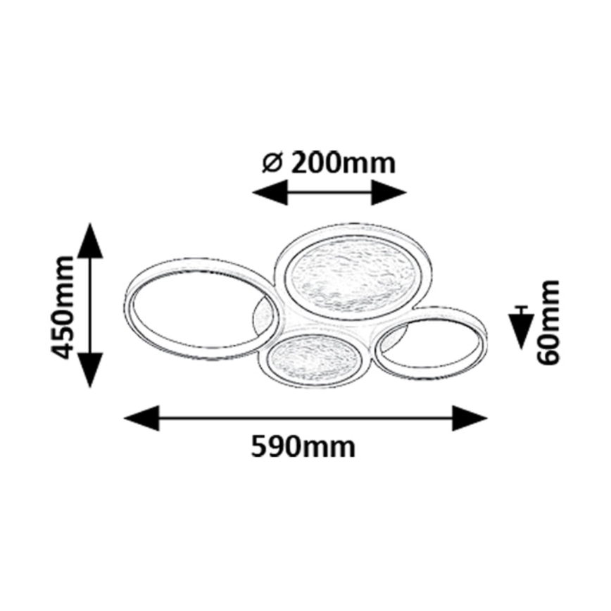 Rabalux - Dimbare LED plafondlamp LED/40W/230V 3000-6500K + afstandsbediening