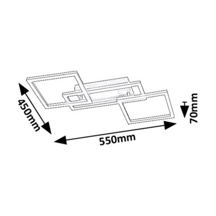 Rabalux - Dimbare LED plafondlamp LED/40W/230V 3000-6500K + afstandsbediening