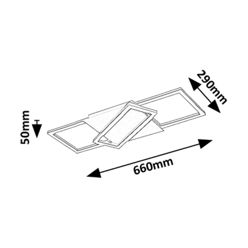 Rabalux - Dimbare LED-plafondlamp LED/40W/230V 3000-6500K 29x66 cm + afstandsbediening