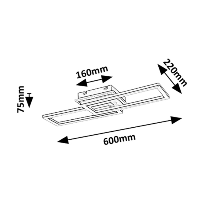 Rabalux - Dimbare LED-plafondlamp LED/30W/230V 3000-6500K + afstandsbediening, lengte 60 cm