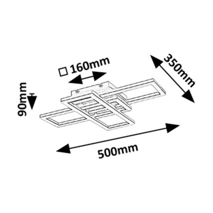 Rabalux - LED-dimbare plafondlamp LED/40W/230V 3000-6500K + afstandsbediening 35x50 cm