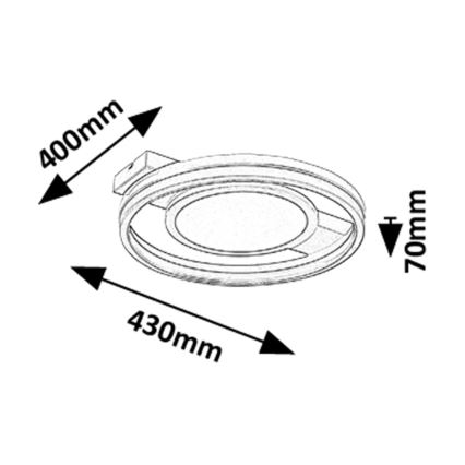 Rabalux - Dimbare LED RGB plafondlamp LED/40W/230V 3000-6500K + afstandsbediening